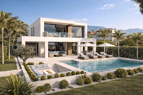 Villa Entrelagos I — Nybyggd villa i första golflinjen i La Cala